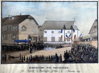 Einweihung eines Pentateuch, jüdisches Fest von Reichshoffen gefeiert am 7/11/1857