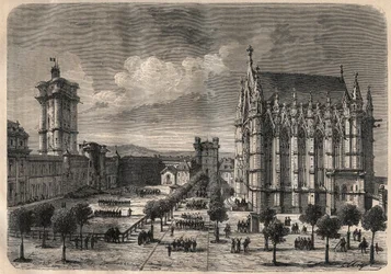 Innenansicht des Schlosses von Vincennes im 19. Jahrhundert - Gravur von 1875