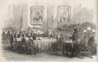 Jean-Jacques Berger (1790-1859) Präfekt der Seine, verkündet die Stimmen für das Empire den Bürgermeistern der Arrondissements, Paris