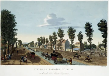 La barrier du Maine, circa 1820 - in „Vues de Paris“ von Courvoisier