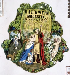 Etikett von „Rheinwein Sekt - Monpareil“, 19. Jahrhundert