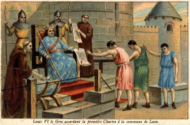 Ludwig VI. gewährte der Gemeinde Laon im Jahr 1128 die erste Charta.
