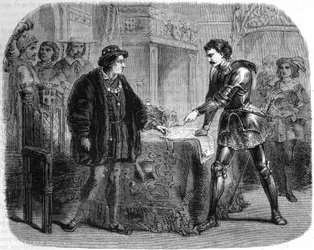 Ludwig XI. und Karl der Kühne in Péronne, Oktober 1468