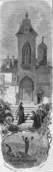 Marie von Burgund bittet um Gnade für ihre Minister. Tod von Hugonat und dem Herrn von Humbercourt am 3. April 1477. Gravur des 19. Jahrhunderts.