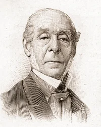 Mitglieder der Académie Française im Jahr 1895: Porträt von Ernest Legouvé, französischer Romanautor, Dichter, Dramatiker und Essayist.