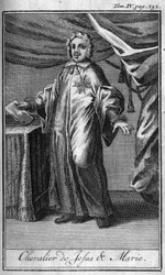 Ritterorden. Ritter von Jesus und Maria in Italien im 17. Jahrhundert. In „History of military orders or knights, of the secure and routine militias of both sexes, which have been established up to now. Edition taken from Abbe Giustiniani, R.P.Bonani