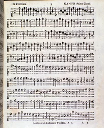 Seite der Partitur von Sinfonie musicali von Ludovico Viadana