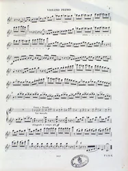 Seite der Partitur der ersten Violine der Ouvertüre Nr. 11 von Kalliwoda