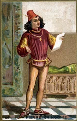 Pierre Gringoire (1475 - 1538), französischer dramatischer Dichter. Chromolithografie des 19. Jahrhunderts.