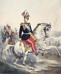 Porträt von Alexander II. Nikolajewitsch (Farbstich)