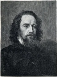 Porträt von Alfred, Lord Tennyson (1809 - 1892), britischer Dichter und Dramatiker des 19. Jahrhunderts