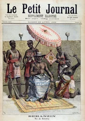 Porträt von Behanzin (1844-1900), König von Dahomey (Benin) - in „Le Petite Journal“ vom 23.04.1892
