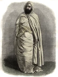 Porträt von Ben Mahi Ed Din Abd El Kader (Abd El-Kader) (1808-1883) Emir von Algerien