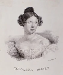 Porträt von Caroline Ungher (Unger) (Stich)
