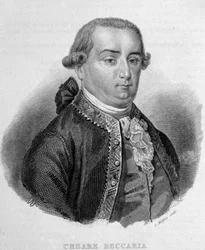 Porträt von Cesare Bonesana, Marquis de Beccaria (1738 - 1794), italienischer Jurist