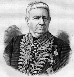 Porträt von Charles Joseph Pascal de Luesemans (1808-1882) belgischer Politiker - Gravur von 1882