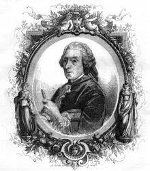 Porträt des englischen Malers François Boucher (1703-1770), Gravur von 1858