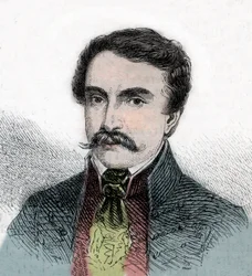 Porträt von Ferenc Deák (1803-1876), ungarischer Politiker - Gravur in „The Illustrous World“