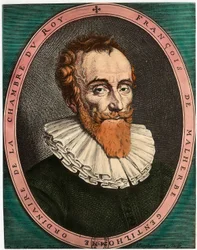 Porträt von Francois de Malherbe, französischer Dichter. Gravur des 17. Jahrhunderts