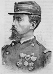 Porträt von General Crémier. Gravur aus dem 19. Jahrhundert.