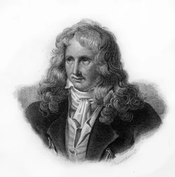 Porträt von Henri Bernardin de Saint Pierre, französischer Schriftsteller (1737-1814), Kupferstich des 19. Jahrhunderts