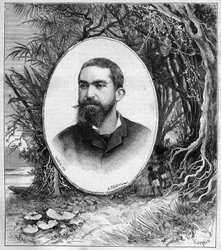 Porträt von Henri Coudreau (1859-1899), Geographieprofessor und Amazonasforscher (Brasilien) - Gravur im Journal des voyages 1889