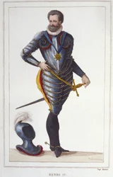 Porträt von Heinrich IV. (1553-1610), König von Frankreich, Gravur von 1830
