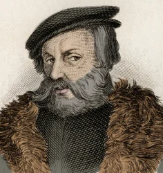 Porträt von Hernan Cortes (1485-1547), spanischer Konquistador