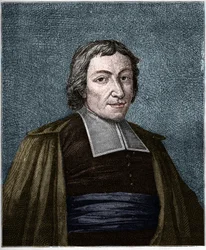 Porträt von Jean Baptiste De La Salle (Jean-Baptiste) (1651-1719) französischer Geistlicher, Gründer der Kongregation der Brüder der christlichen Schulen. Gravur aus dem 19. Jahrhundert.