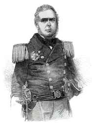 Porträt von John Pascoe Grenfell (1800-1869) Marineoffizier und Diplomat des Kaiserreichs Brasilien - Gravur 1852