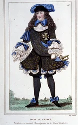 Porträt von Louis de France, Herzog von Burgund (1682-1712), bekannt als „Der Große Dauphin“. Gravur von 1830