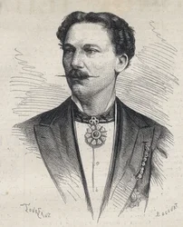 Porträt von Marius Cazeneuve (1839-1913), französischer Zauberkünstler