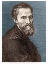 Porträt von Michelangelo Buonarroti, genannt Michelangelo (Michelangelo oder Michel-Ange)