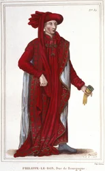 Porträt von Philipp III. der Gute (1396-1467), Herzog von Burgund Gravur von 1830