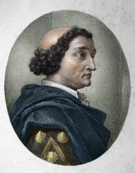 Porträt von Philippe de Commines (Comynes oder Comines) (1447-1511), französischer Chronist. Gravur des 19. Jahrhunderts