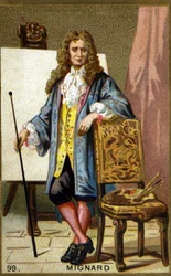 Porträt von Pierre Mignard (1612 - 1695), französischer Maler, Dekorateur und Karikaturist. Chromolithographie des 19. Jahrhunderts