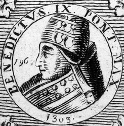 Porträt von Papst Benedikt IX. oder Benedikt 9.