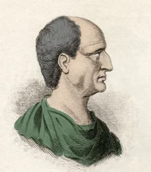 Porträt von Themistokles, Staatsmann und athenischer General (525-460 v. Chr.). Gravur des 19. Jahrhunderts