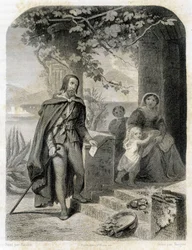 Porträt von Torquato Tasso, genannt in Französisch Le Tasse (1544 - 1595)