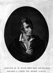 Porträt von Ugo Foscolo (1778-1827).