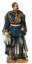 Porträt von Wilhelm II., Kaiser von Deutschland (1859-1941). Späte Chromolithographie des 19. Jahrhunderts. Private Sammlung