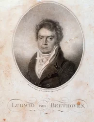 Porträt des deutschen Komponisten Ludwig van Beethoven