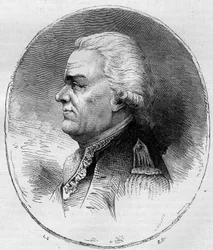 Porträt des Grafen von Grasse (François Joseph Paul, Marquis de Grasse Tilly) (1722-1788), französischer Admiral, der am Amerikanischen Unabhängigkeitskrieg (1775-1783) teilnahm. Gravur von 1881
