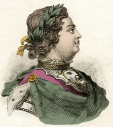 Porträt von Kaiser Peter I. der Große (1672-1725)