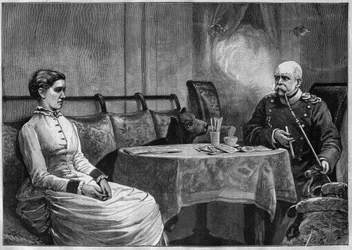 Prinz Otto von Bismarck (1815-98) und seine Frau Johanna (1824-94) - Gravur 1887