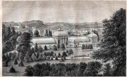 Öffentlicher Garten von Bordeaux - Jardin public - Bordeaux - Gravur um 1867