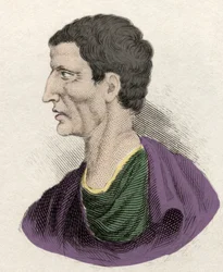 Darstellung des römischen Politikers Lucius Cornelius Sulla (138-68 v. Chr.). Gravur des 19. Jahrhunderts