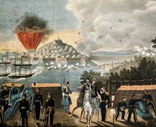 Risorgimento - Expedition der Tausend oder Rothemden von Giuseppe Garibaldi - Belagerung von Gaeta, Italien