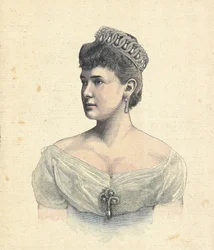 Russland. Großherzogin Maria Pawlowna von Russland (1892). Gravur