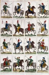 Russische Armreiter - Gravur